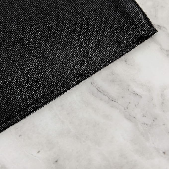 Home Brilliant Black Placemats Set of 6 Heat Resistant Dining Table Fall Place Mats Kitchen Cloth Table Mats, Black