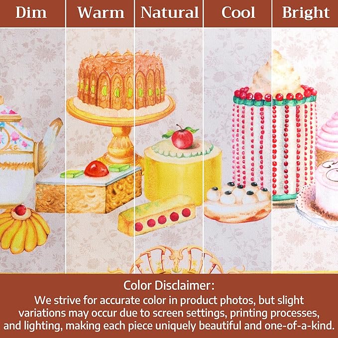 Maison d' Hermine Place Mats 100% Combed Cotton Premium (13 Inch x 19 Inch) Decorative Cloth Place Mat Washable Dinner Placemat, Dinner, Wedding & Dining, Pastries (Set of 4)