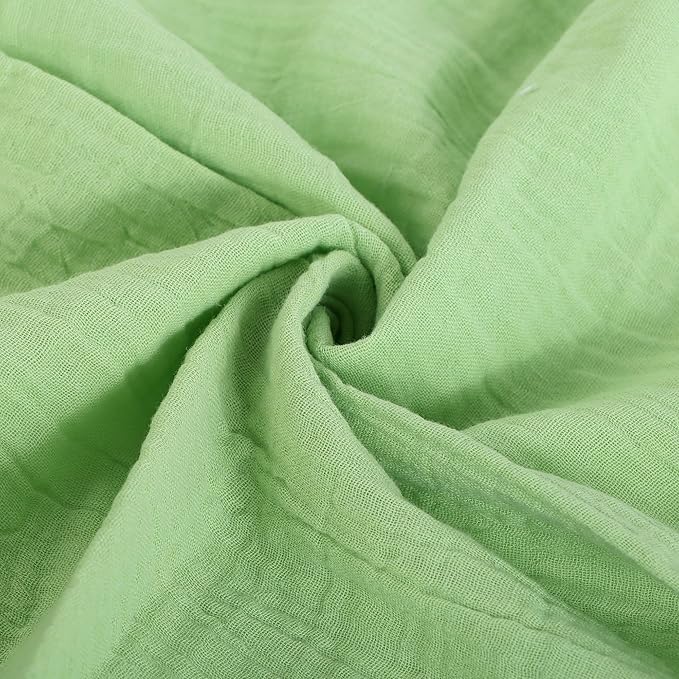 Fingercraft Dinner Cloth Napkin Cotton Muslin Double Gauze 4 Pack with Classic Lace for Everyday Use, Wedding, Party, Christmas, Easter Napkins Cloth are Pre Shrunk and Good Absorbency Lettuce Green