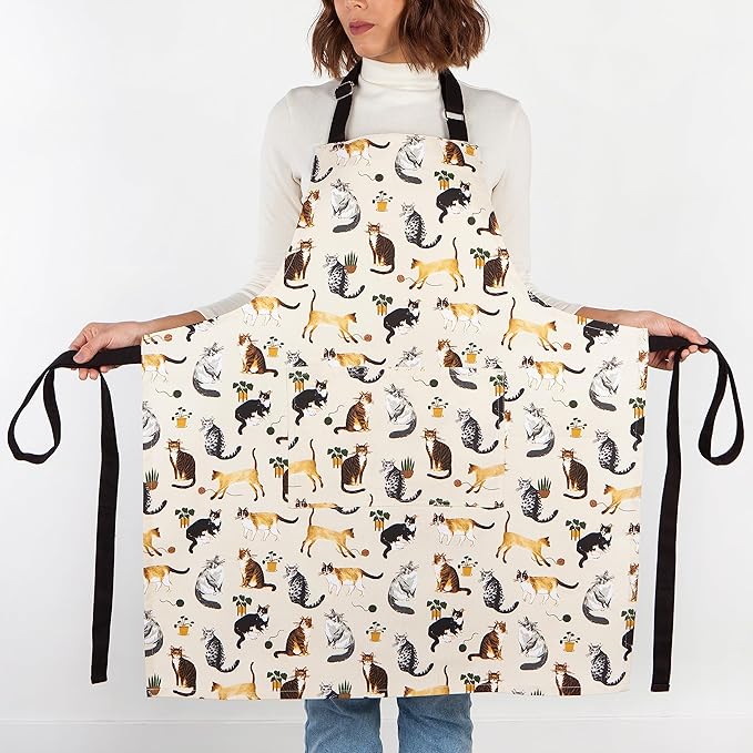 Now Designs Cat Collective Chef's Kitchen Apron, 28 x 32 in