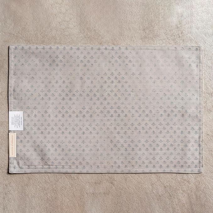 Maison d' Hermine Placemats Set of 4 100% Cotton Washable Cloth Place Mats Reusable Table Mats for Kitchen Dining Party Wedding Gifts for Mothers Day Spring/Summer (Fanny Lavender, 13" x 19")