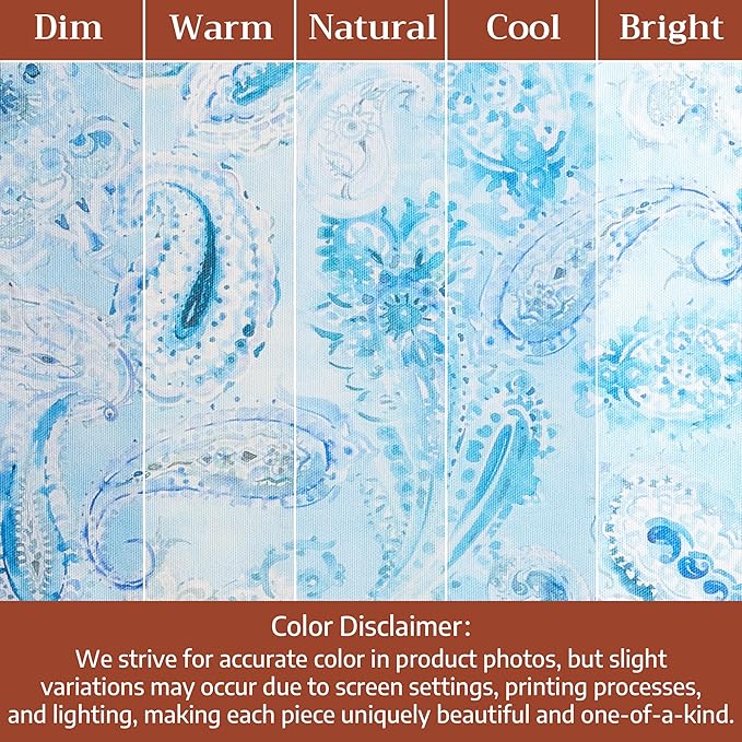 Maison d' Hermine Napkin 100% Combed Cotton Premium 20"x20" Decorative Washable Table Cloth Napkins Set of 4 for Dining, Holidays, Buffet Parties & Wedding Use Campagne - Paisley Blues