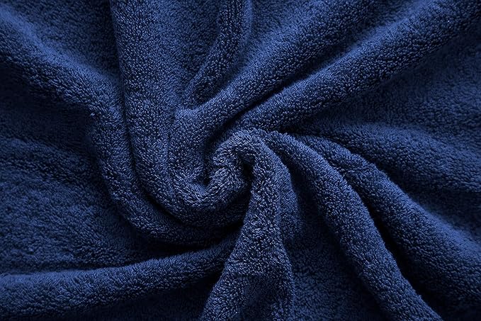 American Veteran Towel, Hand Towels for Bathroom Set of 4, 100% Cotton Turkish Hand Towel Sets, Soft Hand Face Towels, Navy Blue Hand Towels