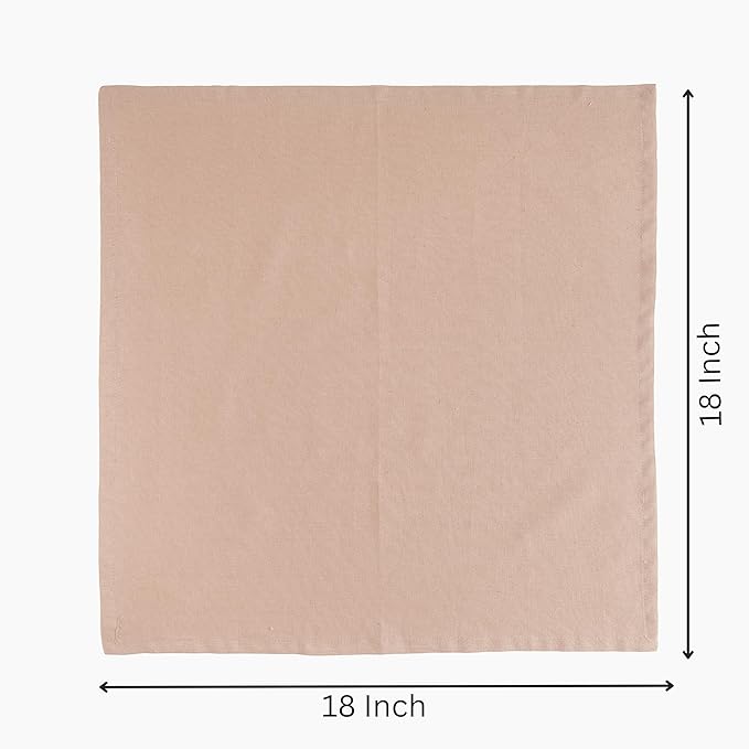 FINGERCRAFT Dinner Cloth Napkins, Cotton Linen Blend Mitered Corner Napkins Cloth 12 Pack Natural Premium Quality for Every Day Use, Parties, Easter, Thanksgiving, Weddings, 18x18 inch Taupe