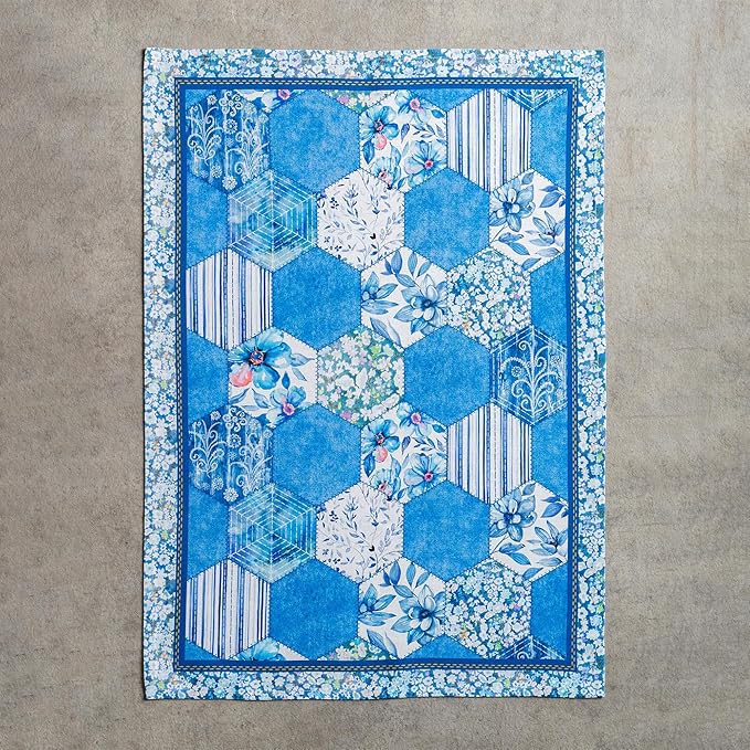 Maison d' Hermine Kitchen Towels Set of 3 100% Cotton 27.50" x 20" Reusable Cloth Tea Dish Towels Absorbent with Hanging Loop for Kitchen Gifts for Mothers Day Spring/Summer (Summer Blues)