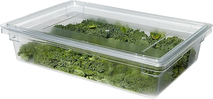 Rubbermaid Commercial Products Food Storage Box Lid for 8.5, 12.5, 16.5, and 21.5 Gallon Sizes, Clear (FG330200CLR) (Pack of 3)