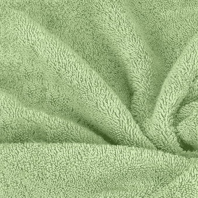 Mocassi Luxury 100% Turkish Cotton 2-Pack Bath Towel Set- Ultra Soft, Quick Dry Highly Absorbent 27 x 54 inch Premium Spa Hotel Quality 2PC Bath Towels - Luxurious Soft Bathroom Towels, Sage