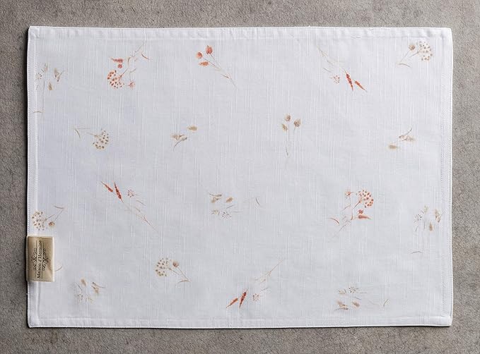 Maison d' Hermine Placemats Set of 4 100% Cotton Washable Cloth Place Mats, Reusable Table Mats for Thanksgiving Christmas Decorations Kitchen Dining Party Wedding (Faisan D'Automne, 13" x 19")