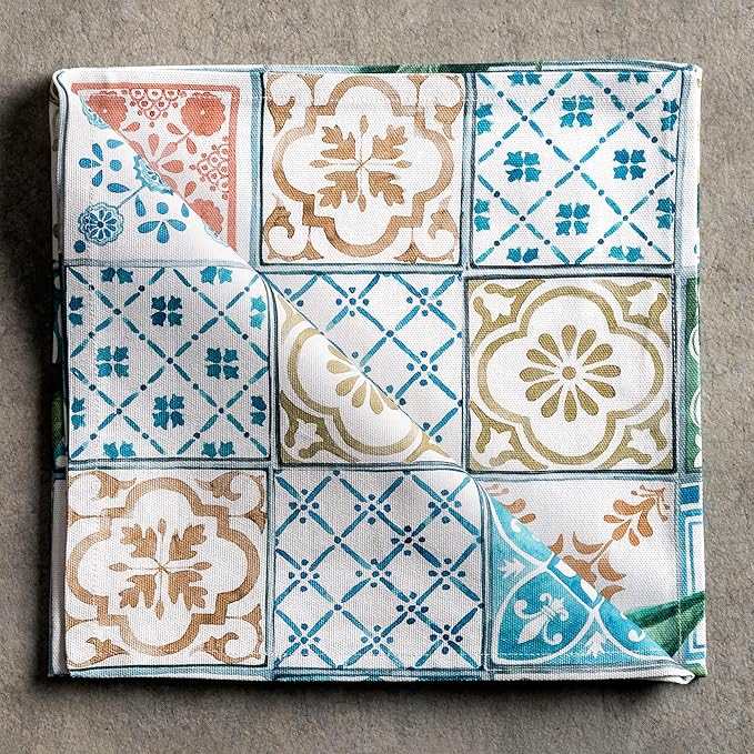 Maison d' Hermine Cloth Napkins Set of 4 100% Cotton Everyday Reusable Square Napkins Cloth Washable Dinner Party Wedding Restaurant Gifts for Mothers Day Spring/Summer (Agrume, 20" x 20")