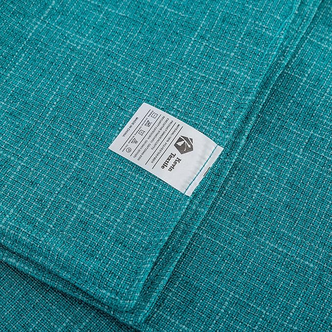 Kevin Textile Set of 4 Placemats Heat Resistant Dining Table Place Mats Kitchen Table Mats, Peacock Blue, 13"x19"