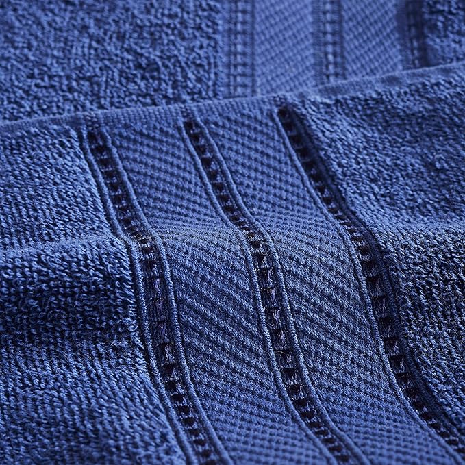 Modern Threads 4-Pack SpunLoft Bath Towel Navy 30x54