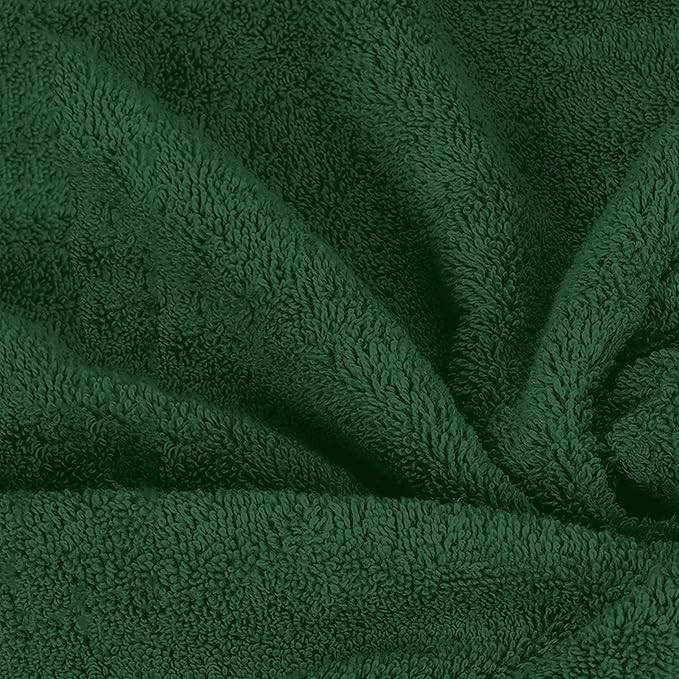 Mocassi Luxury 100% Turkish Cotton 2-Pack Bath Towel Set- Ultra Soft, Quick Dry Highly Absorbent 27 x 54 inch Premium Spa Hotel Quality 2PC Bath Towels - Luxurious Soft Bathroom Towels, Hunter Green