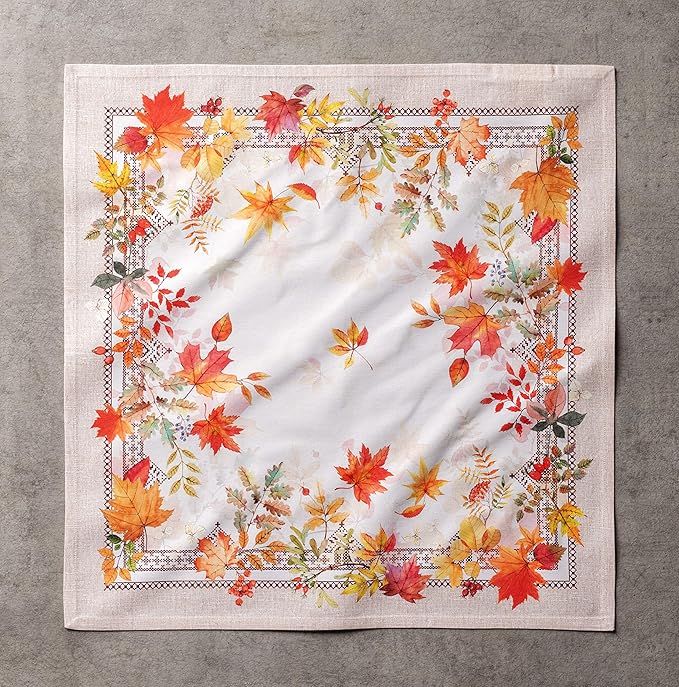 Maison d' Hermine Cloth Napkins Set of 4 100% Cotton for Thanksgiving Christmas Decorations Everyday Reusable Square Fall Napkins Cloth Washable Dinner Party (Amarante, 20"x20")