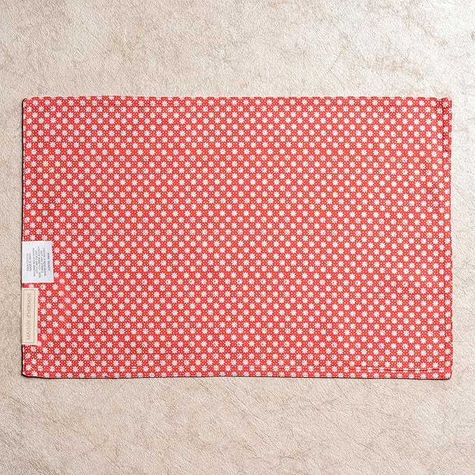 Maison d' Hermine Placemats Set of 4 100% Cotton Washable Cloth Place Mats Reusable Table Mats for Kitchen Dining Party Wedding Gifts for Mothers Day Spring/Summer (Provence, 13" x 19")