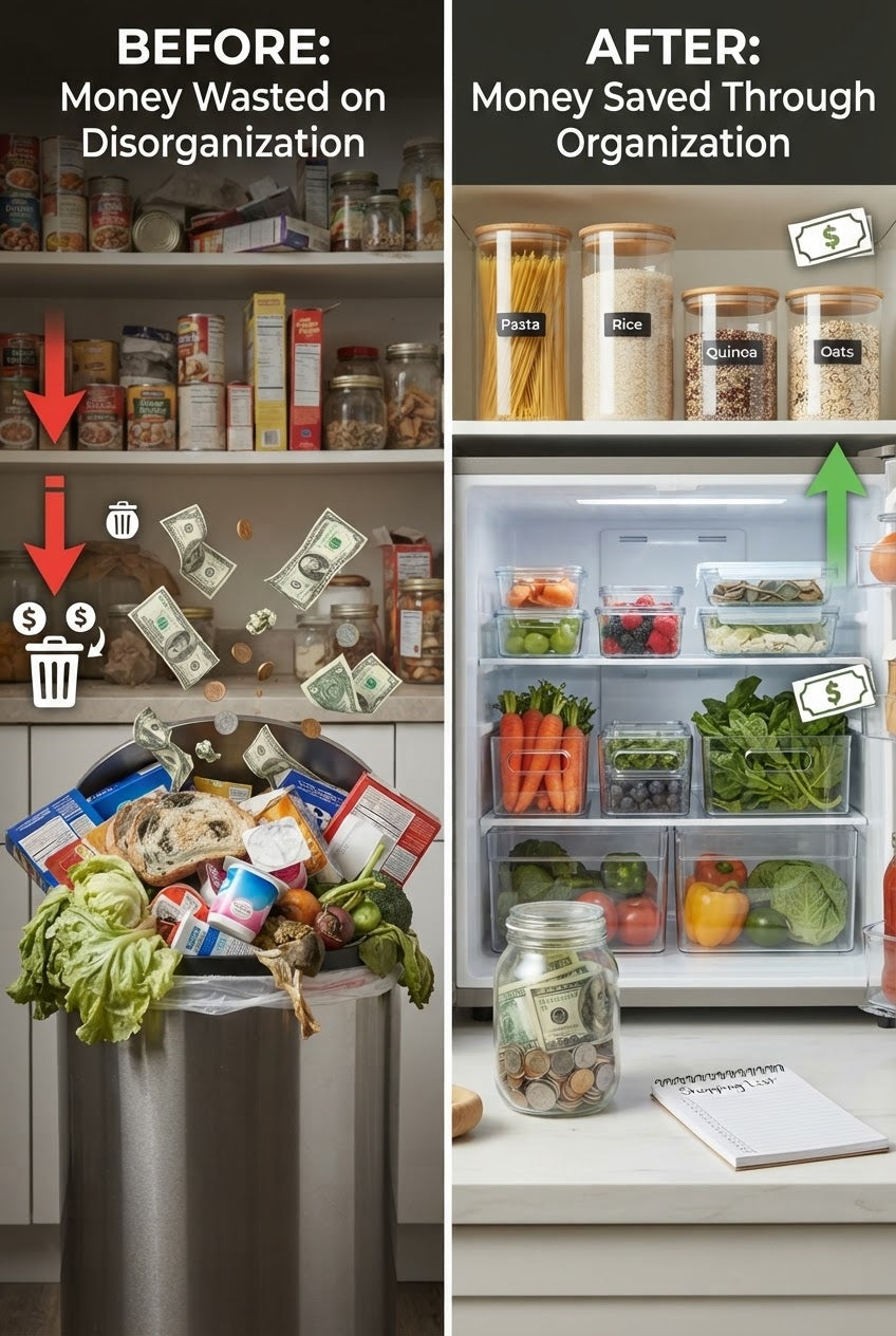 The Money in Your Trash: How Kitchen Disorganization Wastes $1,500+ Per Year