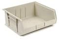 Akro-Mils 30250 AkroBins Plastic Storage Bins, Space-Saving Stackable Bins for Garage, Pantry, Craft Organization, 15" x 16" x 7", Stone, 6-Pack