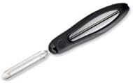 Pampered Chef #1071 Vegetable Peeler | Stainless Steel Fruit Potato Peeler | Easy Grip Handles | 7 1/4 Inch Black