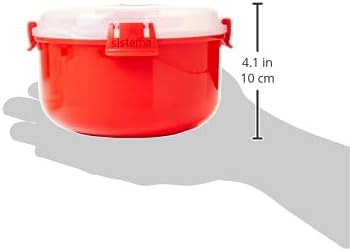 Sistema Microwave Collection Round Bowl, 30.4 oz./0.9 L, Red