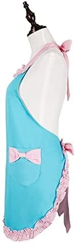 RosieLily Retro Aprons for Women with Pockets Vintage Apron Kitchen Apron for Cooking Baking Cute