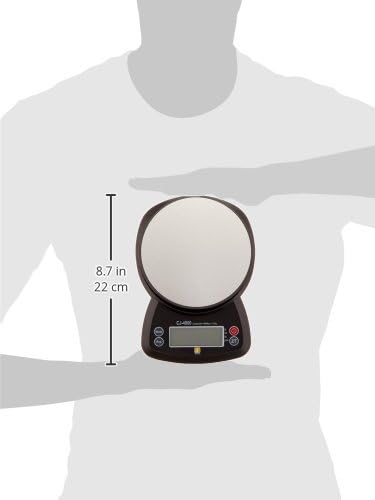 Jennings CJ-4000 Compact Digital Weigh Scale 4000g x 0.5g PCS JScale Black AC Adapter