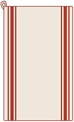 Aunt Martha's 18-Inch by 28-Inch Package of 3 Vintage Dish Towels,Cotton, Red Striped