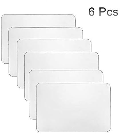 YoleShy 6 Pcs Plastic Placemats, Heat Resistant Washable Table Mats for Dining, Kitchen (17'' x 11''), Clear