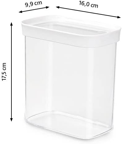 Emsa N11420 Dry Storage Container, 1.6 L, Portrait Format, Rectangular, Fresh Seal, Storage System, 100% Safe, Transparent