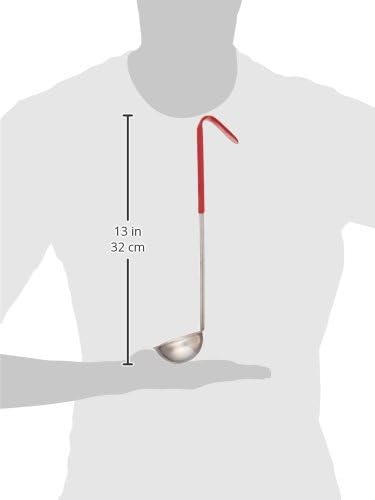 Winco Red Stainless Steel Ladle Handle, 2-Ounce, Medium
