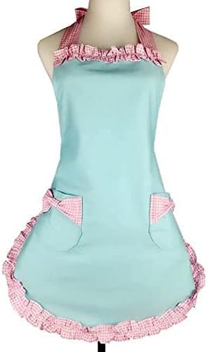 RosieLily Retro Aprons for Women with Pockets Vintage Apron Kitchen Apron for Cooking Baking Cute