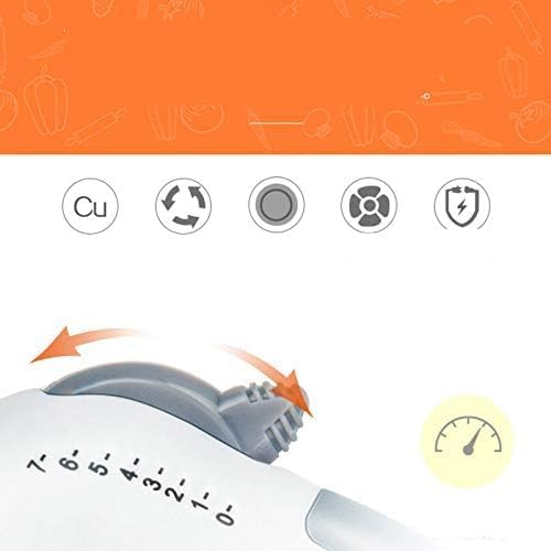 7 Speed HandMixer Electric Handheld,Portable Kitchen Mixer with Easy Button and 5 Attachments(2Dough Hooks,1Whisk,2Beaters) Food Blender Whisk Dough Hooks for Cookies,Cakes, Dough, Batters,&More