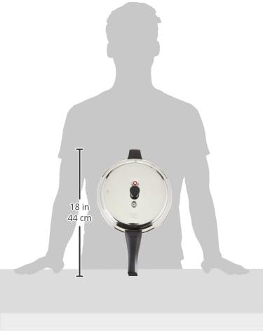 PRESTIGE Deluxe Alpha Induction Base Pressure Pan, Senior, Stainless Steel