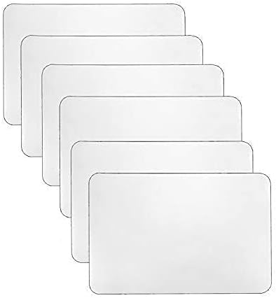 YoleShy 6 Pcs Plastic Placemats, Heat Resistant Washable Table Mats for Dining, Kitchen (17'' x 11''), Clear