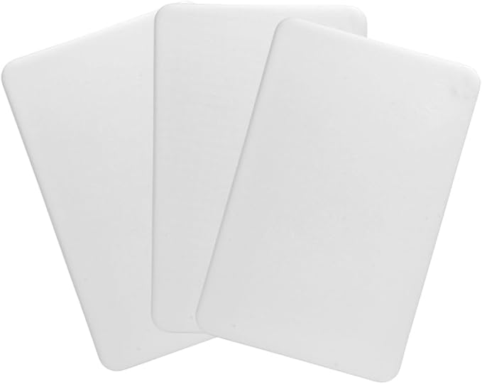 Set of Small 10x6 Plastic Cutting Boards for Bar and Bartenders - White Commercial Grade HDPP and NSF Approved for Restaurants