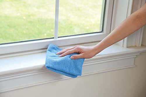 Quickie Microfiber Cleaning Cloth 14 X 14 inch, Blue, 12 Pack, All-Purpose Towel/Wiper for Multi-Purpose Indoor/Outdoor Cleaning/Dusting/Polishing on Kitchen/Bathroom/Auto SurfacesK (49012PDQ)