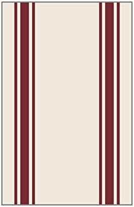 Aunt Martha's PKMAR 3-Pack Retro Maroon Striped Dish Towels, 18 by 28-Inch
