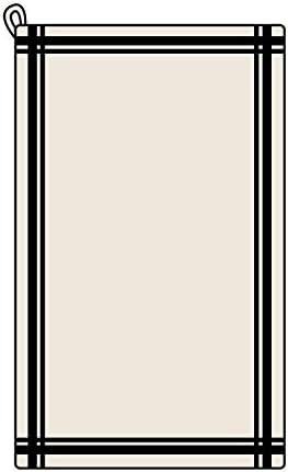 Aunt Martha's 3-Pack Retro Black Striped Dish Towels, 18 by 28-Inch,Black Box Stripe