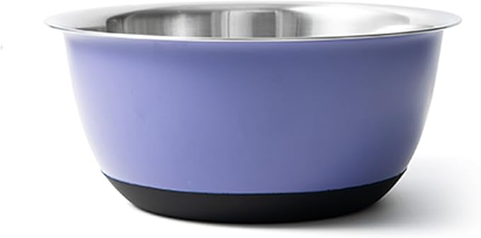 Fox Run Stainless Steel Mixing Bowl, Purple, 4.25 Quart