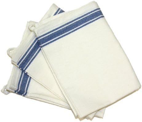 Aunt Martha's 18-Inch by 28-Inch Package of 3 Vintage Dish Towels, Blue Striped (PKSTB)