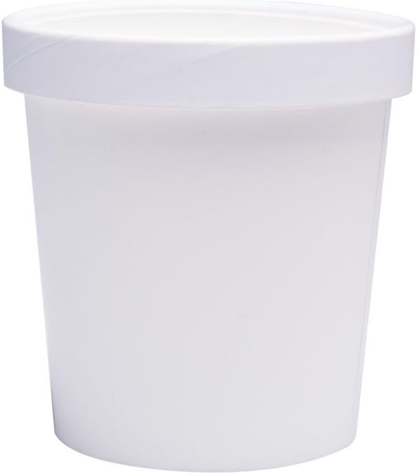 40 Count (16 oz) One - Pint Frozen Dessert Containers with Lids Ice Cream Cups with Lids