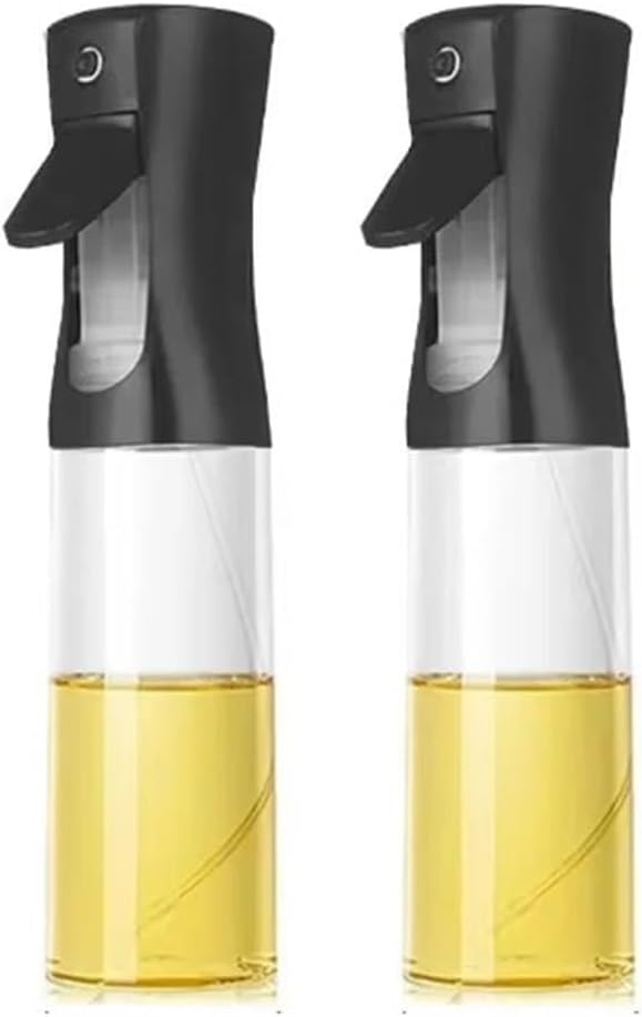 Oil Spray for Cooking – Oil Dispenser Bottle Sprayer, Reusable Food Grade Oil and Vinegar Spray Bottle, Kitchen Accessories(2pcs-300ml-black)