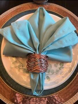 Your Chair Covers Cloth Polyester Napkins, 20 x 20 Inch, Washable Dinner Fabric Linen Napkins with Hemmed Edges for Restaurant, Wedding and Holiday Pack of 10 (Robin Egg)
