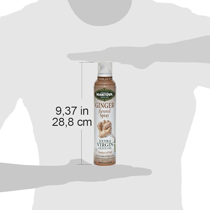 Mantova Spray Ginger Extra Virgin Olive Oil, 8 Ounce