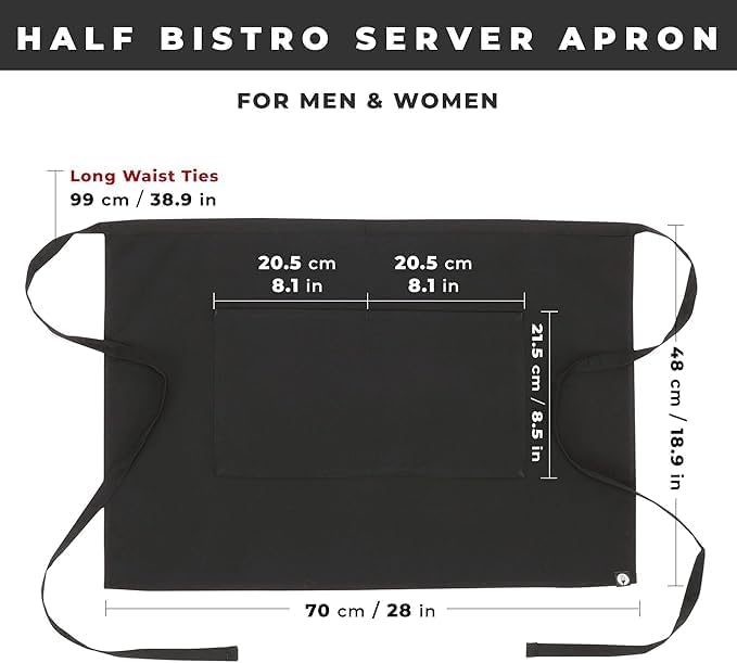 Chef Works Unisex Half Bistro Server Apron