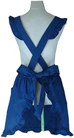 Hyzrz Cute Lovely Cotton Retro Kitchen Cooking Aprons for Women Girls Vintage Baking Apron with Pockets for Mother Gift