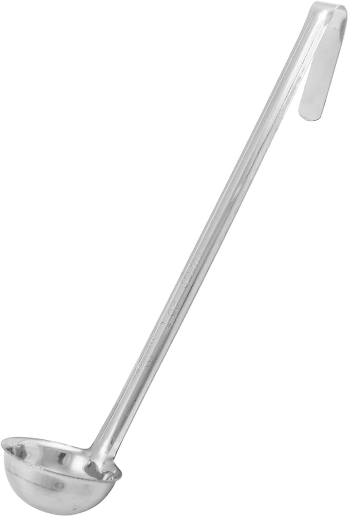 Winco Prime One Piece Stainless Steel Ladle, NSF Listed, 3/4 Ounce