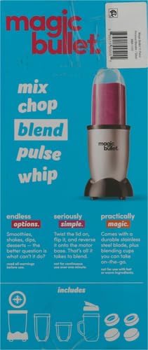 Magic Bullet Blender,Small,Silver,11 Piece Set,(Pack of 2)