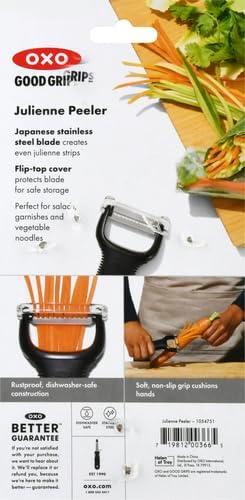 OXO 0719812003665 Good Grips Julienne Peeler, one Size, Multi (Pack of 2)