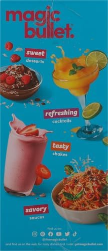 Magic Bullet Blender,Small,Silver,11 Piece Set,(Pack of 2)