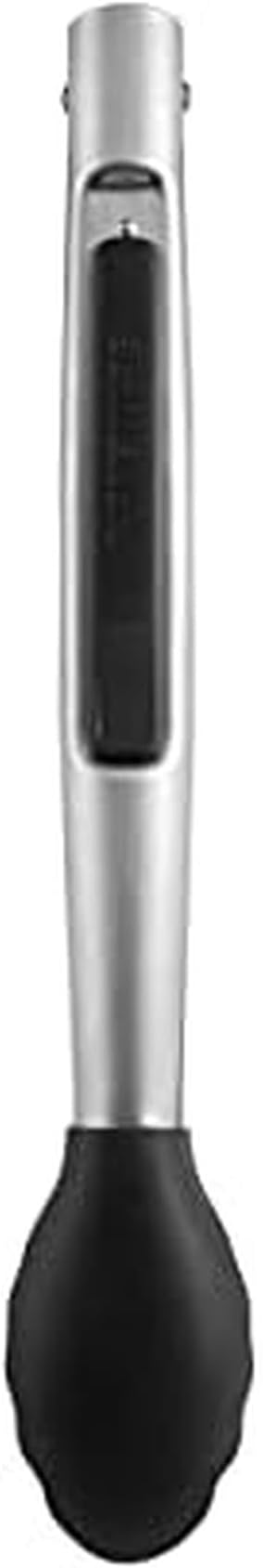 Farberware Pro 5282802 Silicone Head One Hand Lock Tong, 12-Inch, Black