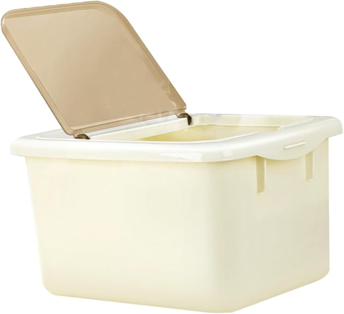 Alipis Rice Container with Clear Lid Airtight Storage Bucket for Grains Cereal and Pet Food Capacity Food Storage for Kitchen Pantry Organization
